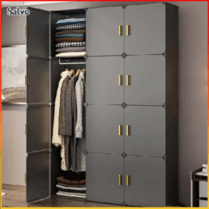 Check out Clothes Storage Cabinet Almari Baju Murah DIY Plastic Wardrobe Bedroom Stackable Clothes Cabinet Rak Baju Bertutup 衣櫃/衣柜