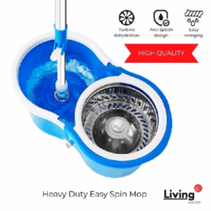 Check out Spin Mop with Stainless Steel Basket & Wheels Multiple Color Choice Automatic Spin Mop Hand Free Household Mop